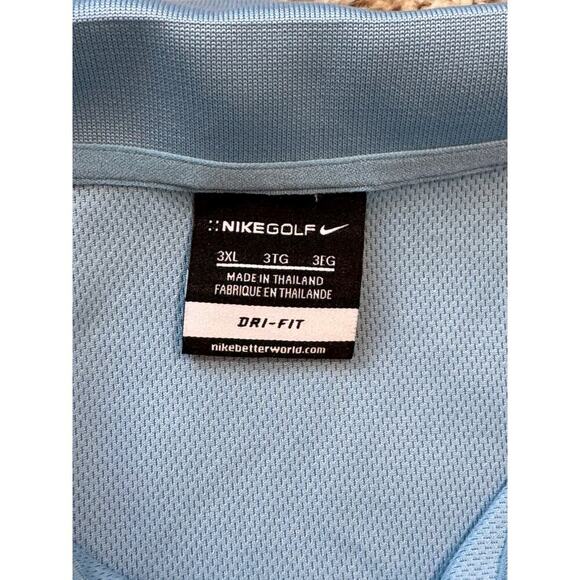 Nike Golf DRI-FIT collard  Shirt, size 3XL; Light Blue - Picture 2 of 7